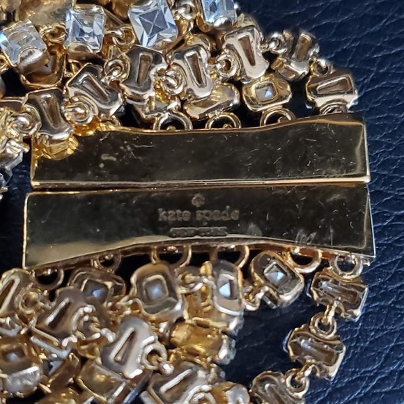 Kate Spade Glittering Vegas Jewels 6 Strand Bracelet Gold Plated Locking Clasp - Picture 5 of 7